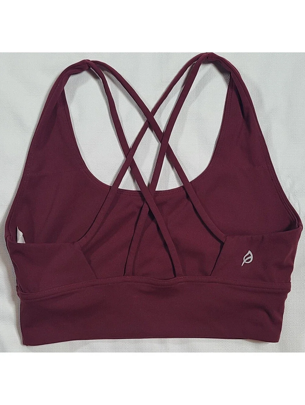 Ptula Burgundy Cross-Strap Sports Bra size Large
